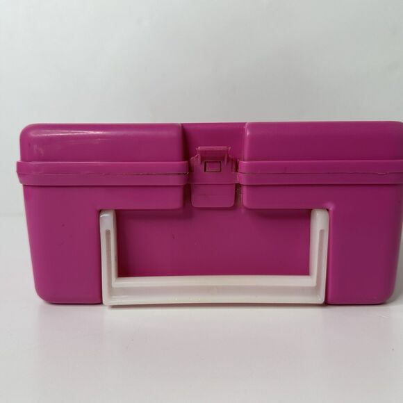 Vintage Tiny Toon Adventures Pink Plastic Lunch Box with Thermos 1990 Bugs Babs - Picture 6 of 16